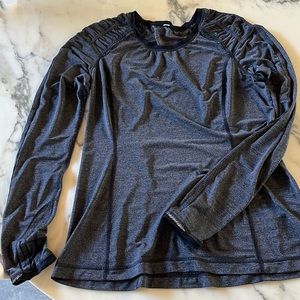 Lululemon pleats and rouched long sleeve t-shirt